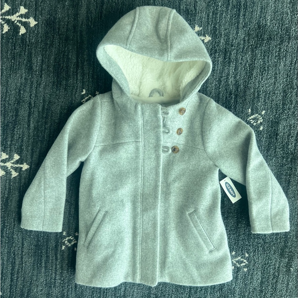 NWT Old Navy Toddler Girls Gray Coat Jacket 4T